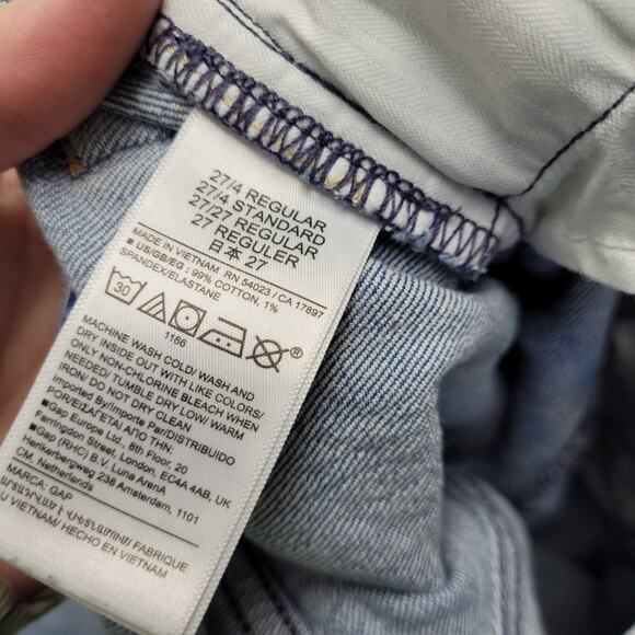 Gap cheeky straight high rise jeans light wash distressed - Picture 5 of 7